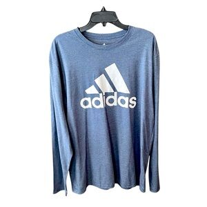 NWOT Adidas Golf men’s long sleeve tee soft lightweight XL blue white